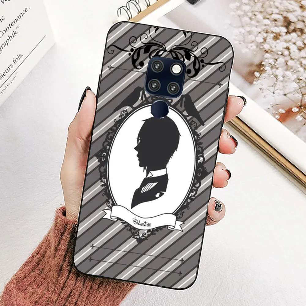 Чехол черный Батлер для телефона Redmi 8 9 10 pocoX3 pro Samsung Note 20 Huawei Mate 30 40 50 lite