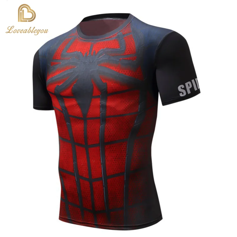 

New Brand Fitness Compression T-Shirt Men Short Sleeve 3D Exercise Tops Men T Shirt Summer Fashion Casual Tshirt