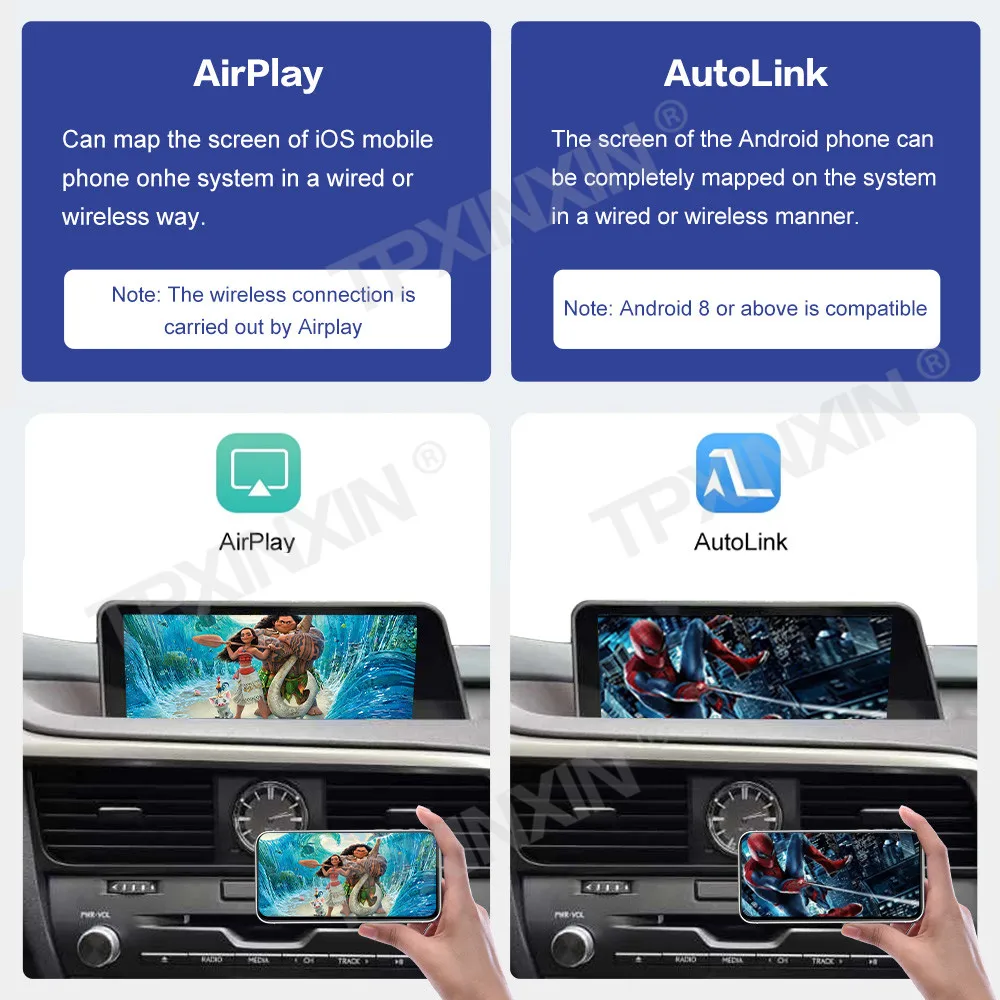 Беспроводное CarPlay Android Auto HiCar для Lexus RX 2016 2017 2018 обновленное Оригинальное
