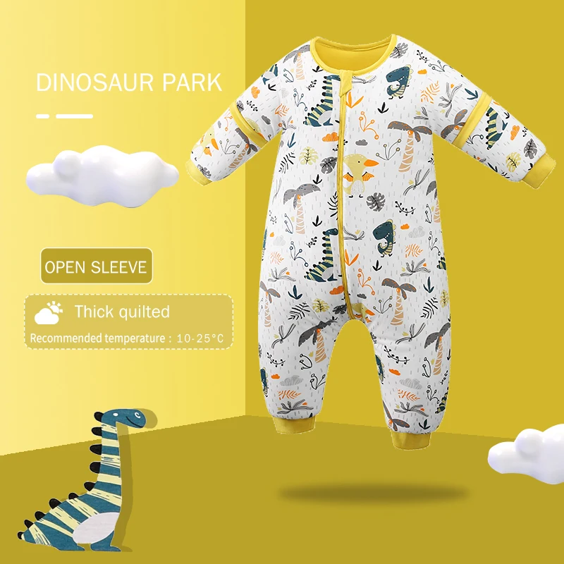 

Babies' Anti-Startle Winter Spring Thick Kindergarten Baby Anti-Kick Quilt 100% Cotton Children Split Leg Sleeping Bag Blanket