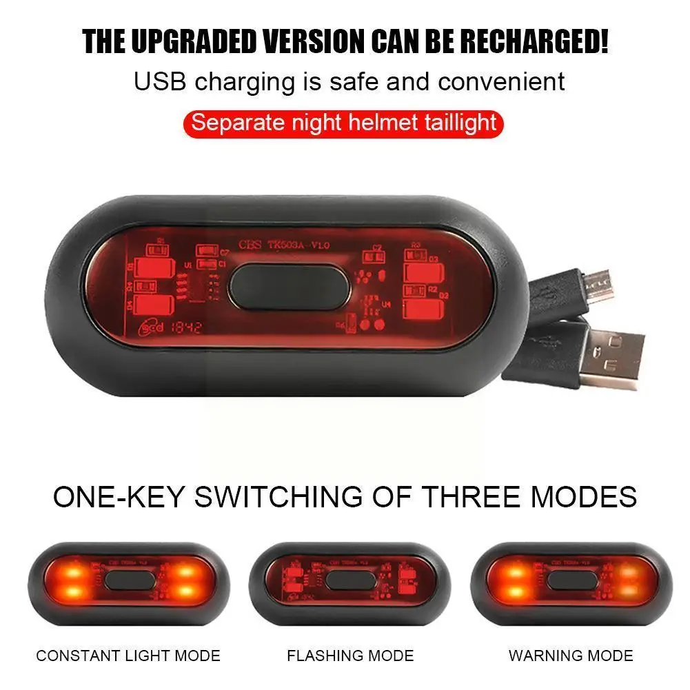 

Helmet Light Night Motorcycle Accessories Cycling Light Bike Tail Lamp Safety Cycle Rear Signal Led Tail Universal Wa X2k5