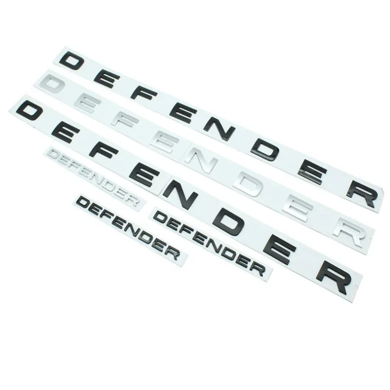 

DEFENDER letter label logo car accessories for Land Rover new DEFENDER engine hood front badge tailgate side door decorative