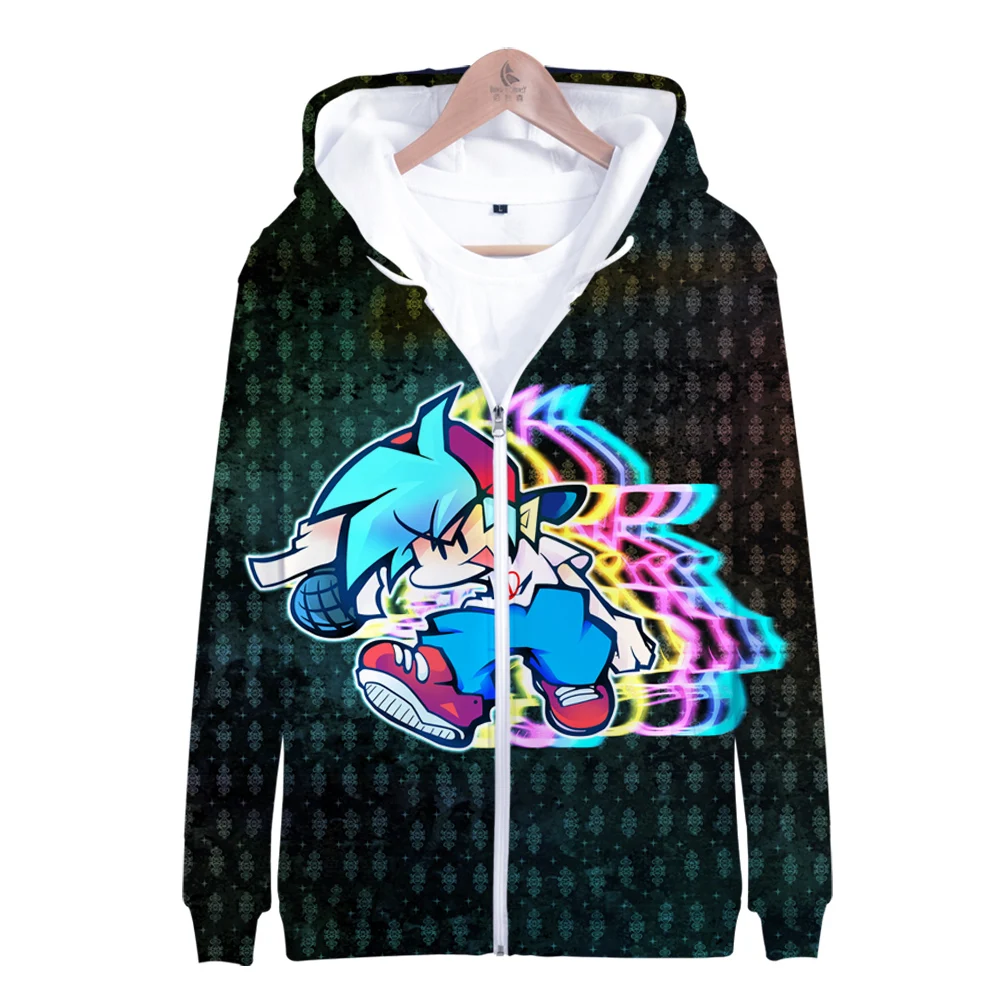 

Friday Night Funkin cosplay Hoodie 3D Zipper Sweatshirt Women/Mens Long Sleeve Streetwear Video Game kids Clothes coat hoodies