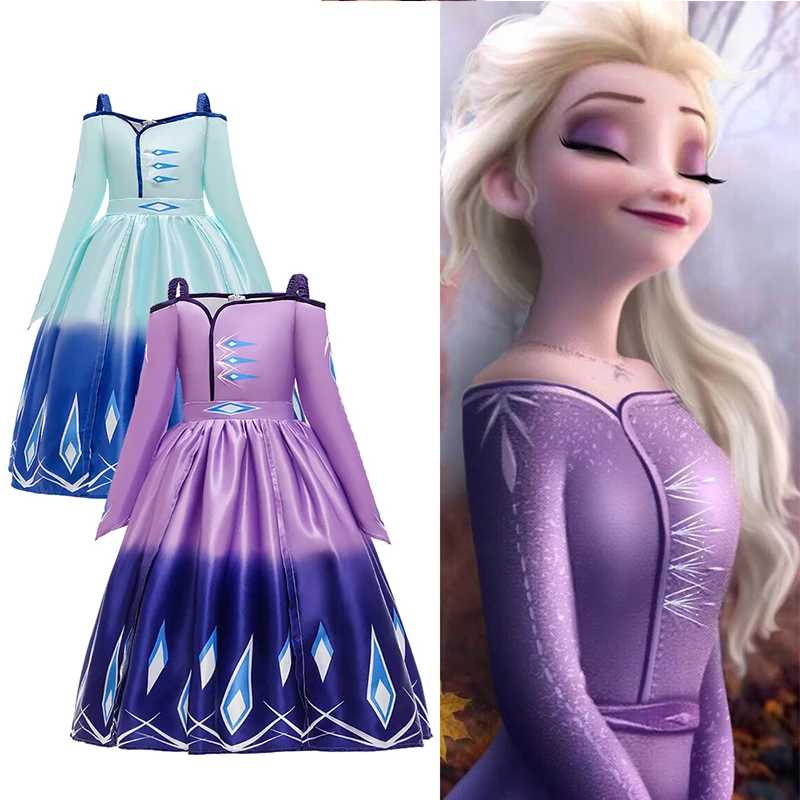 

Disney Frozen Anna Elsa Princess Dress Girls Dress Frozen 2 Dresses For Girls Costume Elegant Carnival Cosplay Party vestidos