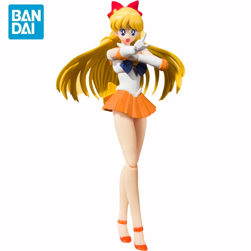14cm BANDAI Sailor Moon Minako Aino SHF PVC Anime Figure Action Model Dolls Toys For Kid Gift