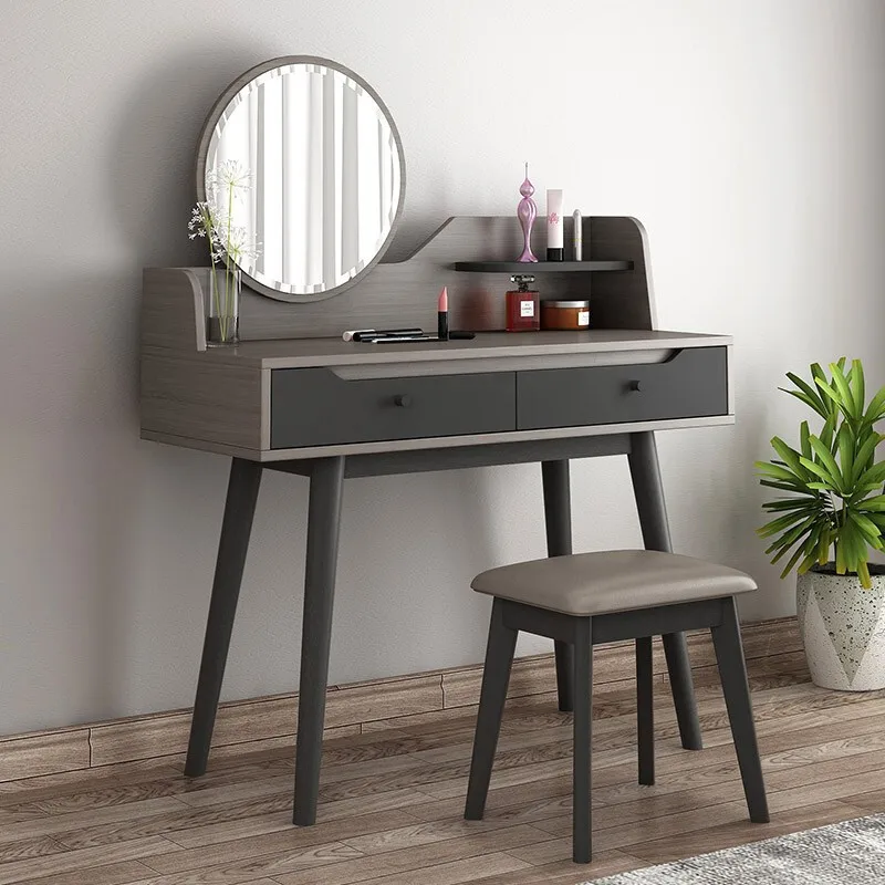 

Dressing Table with Mirror Bedroom Scandinavian Minimalist Dressing Table with Drawers Dressing Table and Chairs Combination