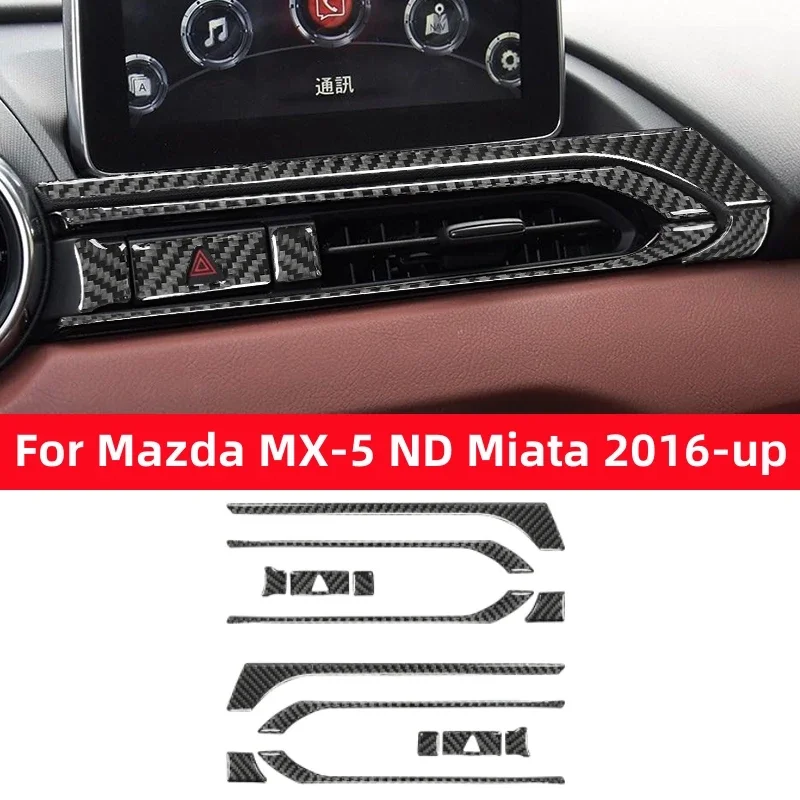 Для Mazda MX-5 ND Miata 2016-2022 MX5 Roadster из углеродного волокна центральная приборная панель