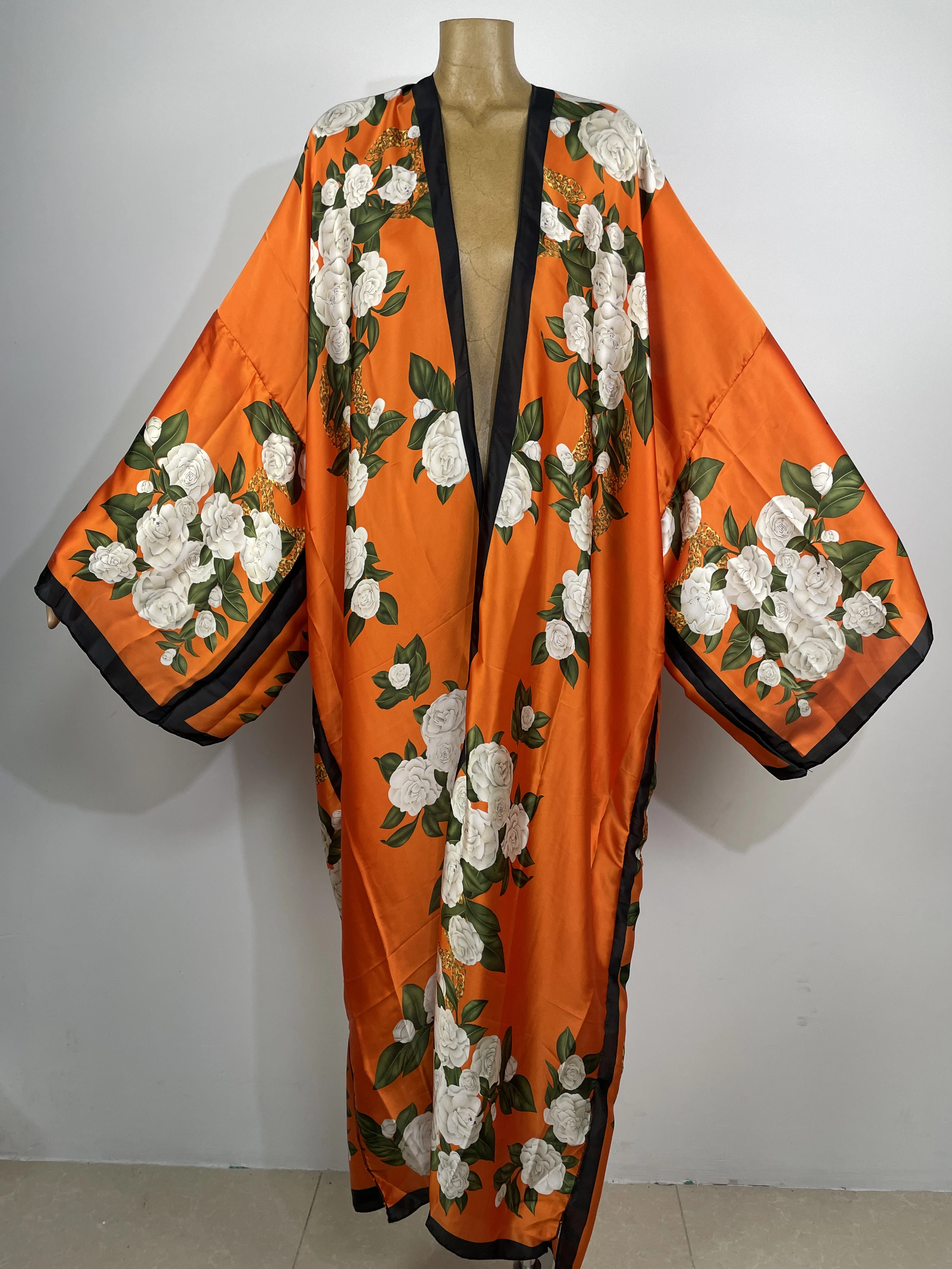 

Летние женские шарфы, кардиган, коктейльный сексуальный богемный макси Шелковый халат с рукавами «летучая мышь» в африканском стиле, кимоно, кафтан