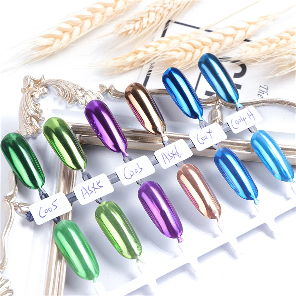 Коробки хромированный зеркальный бриллиантовый порошок набор блесков для