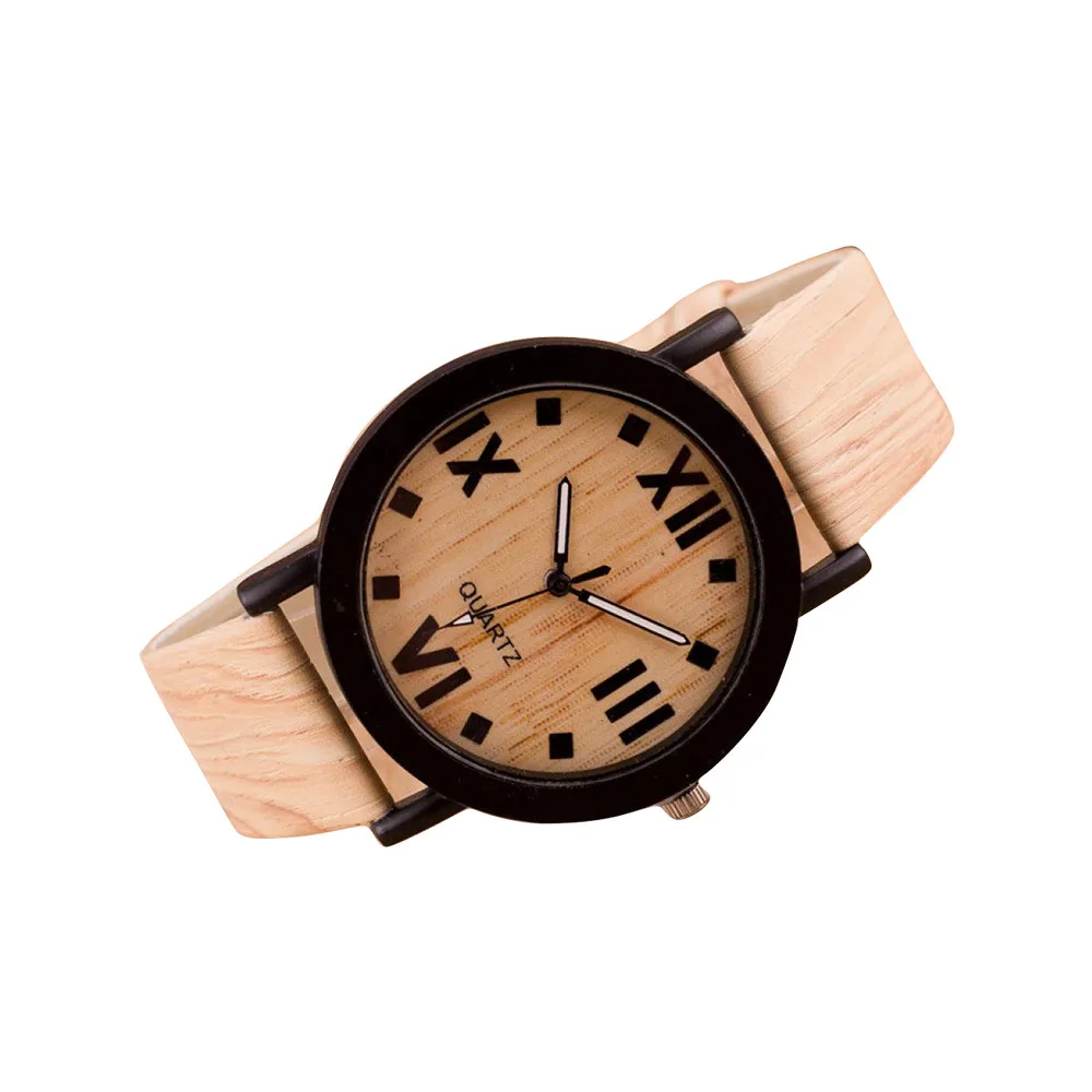 

Roman Numerals Wood Leather Band Analog Quartz Vogue Wrist Watches Часы Женские Наручные Montre New Femme Relogio Feminino