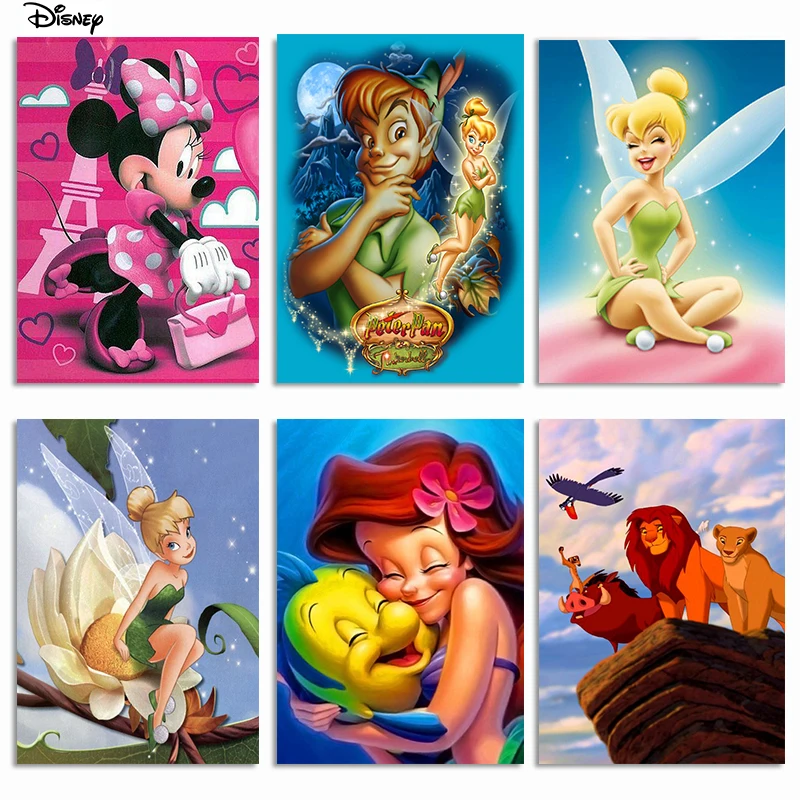 

Алмазная 5D картина «сделай сам», вышивка «колокольчик и Питер Пэн» из м/ф «Дисней», вышивка крестиком, мозаика ручной работы, украшение для д...