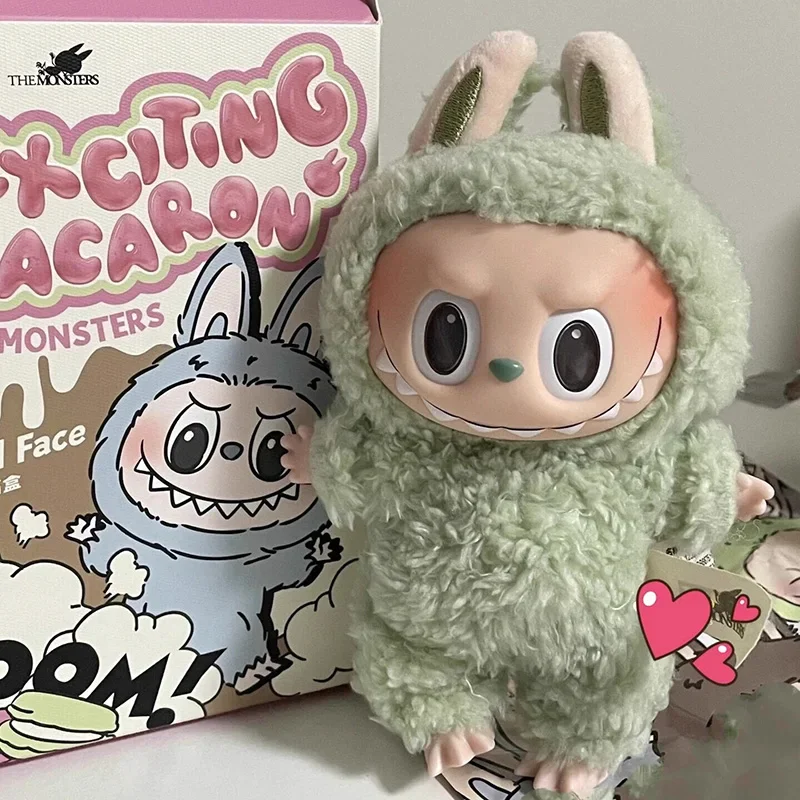 Labubu The Monsters Heartbeat Macaron Эмаль Лицо Слепая Коробка Фигурка из ПВХ Настольный