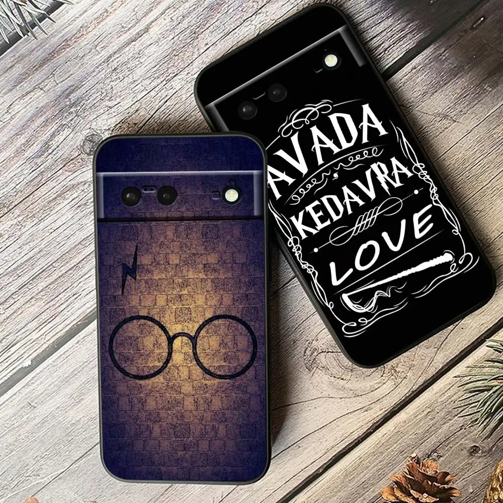 

Ring Potters Wand Harries Cute Phone Case For Google Pixel 8 7 6 Pro 6A 5A 5 4 4A XL 5G Black Shell Soft TPU Cover Fundas Capa