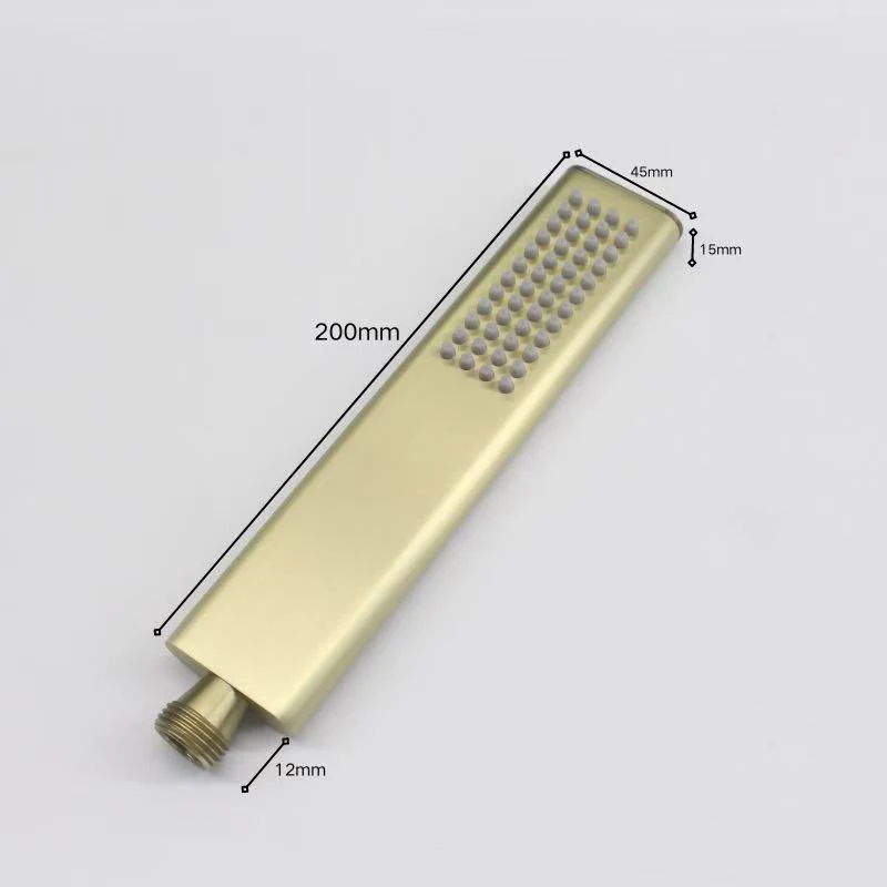 

Латунная ручная насадка для душа, квадратная закругленная прямоугольная конструкция, полировка, яркий хромированный водосберегающий распылитель