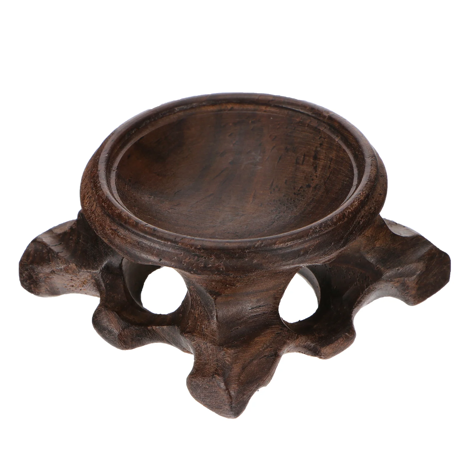 

1pc Wood Sphere Stand Craft Wood Holder Base Crystals Glass Display Base