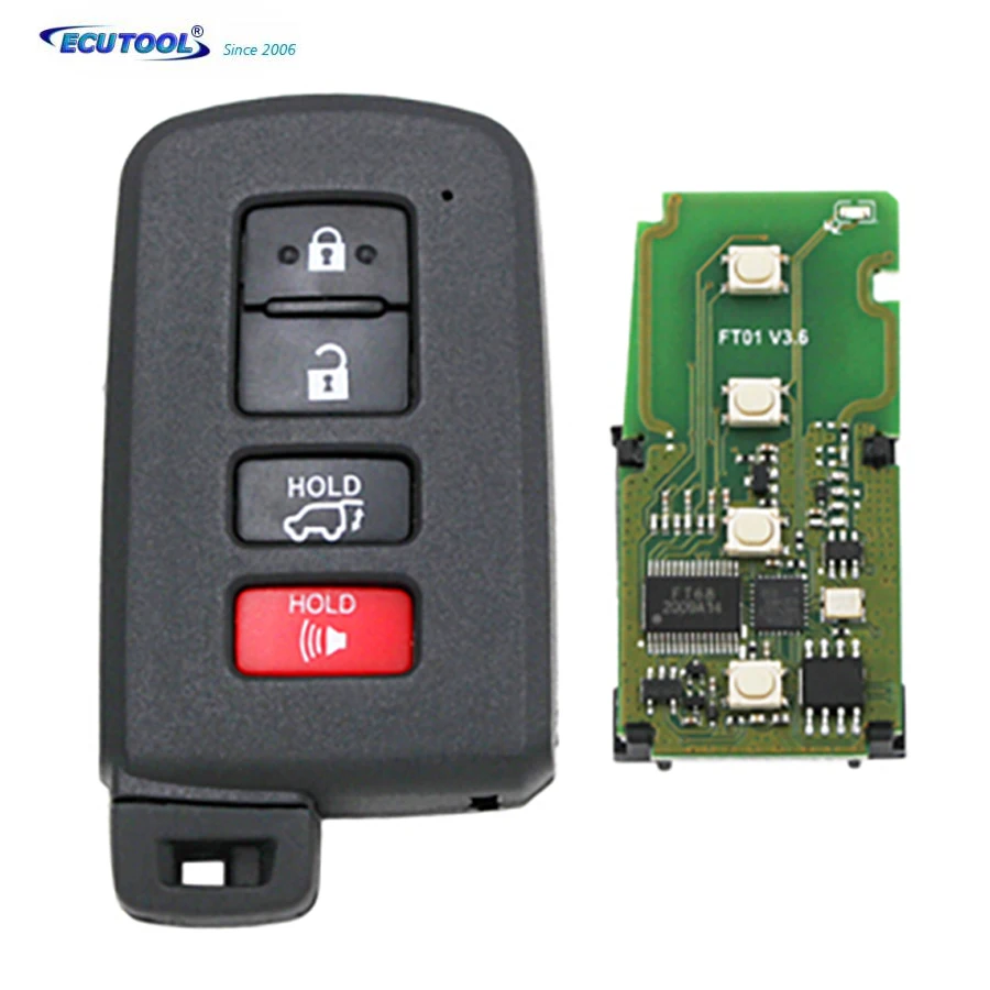 

3+1/4Buttons Control Remote Key Fob 314.3MHz 8A Chip For Toyota RAV4 Camry Corolla Avalon Aurion 281451-0020 FCC HYQ14FBA