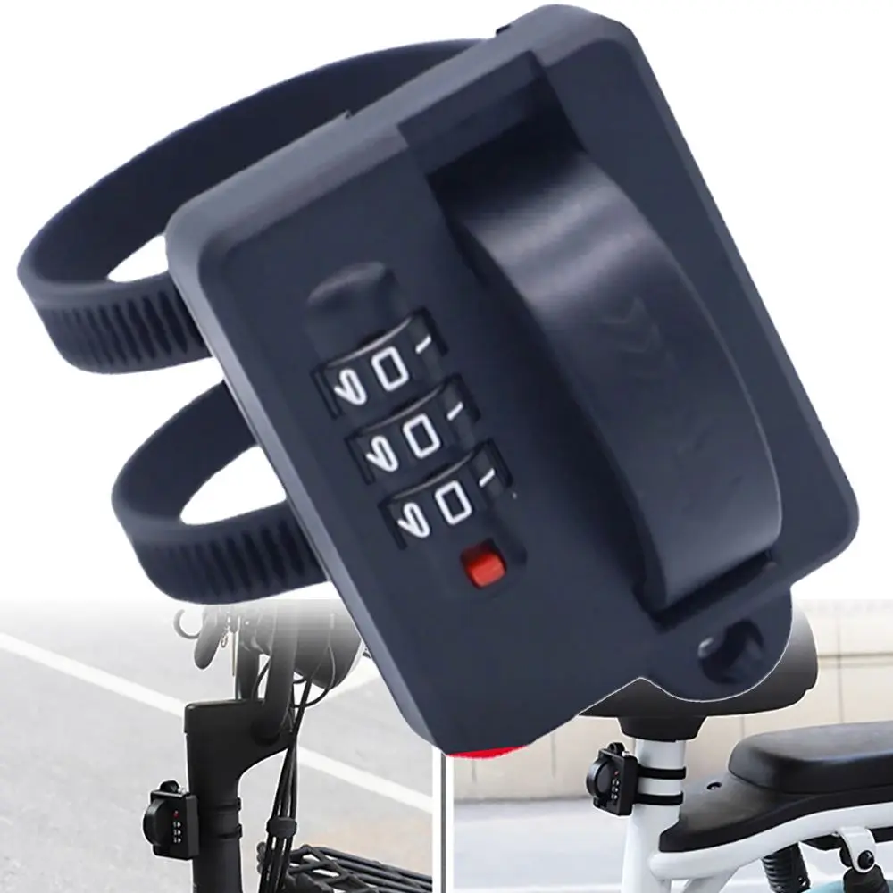 

Fixed Multifunction Cycling Supplies Hang Hook Electric Bicycle Security Helmet Password Lock E-Bike Motorcycle Scooter