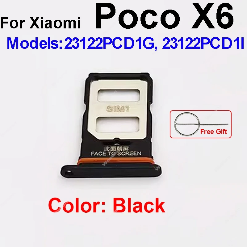Слот для Sim-карты Xiaomi Poco X6 Pro слот SIM-карты кардридер держатель сменные детали