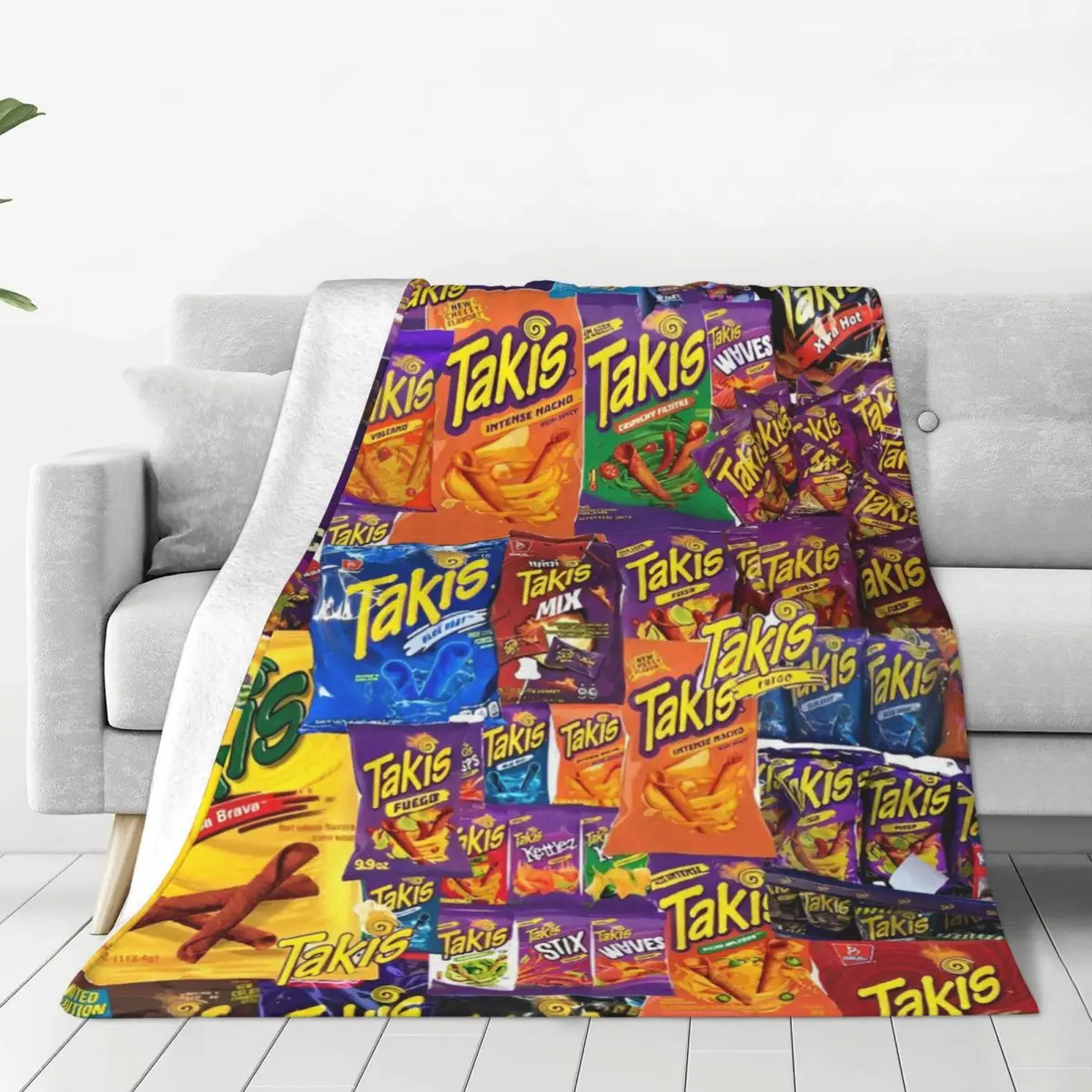 Одеяла с мультяшным принтом и закусками фланелевые всесезонные Taki портативные