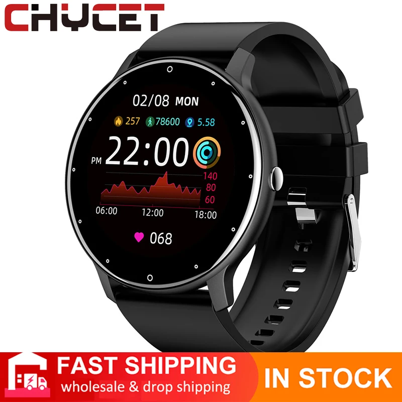 

CHYCET NEW Smart Watch Men Women sport Full Touch Sport Fitness Heart Rate Monitor Sleep Monitoring Smartwatch For IOS Android