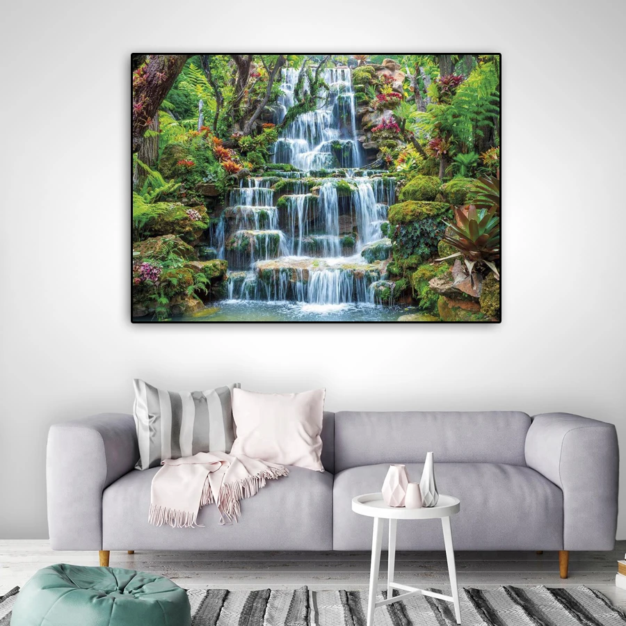 Алмазная мозаика сделай сам картина из природных пейзажей водопад новая