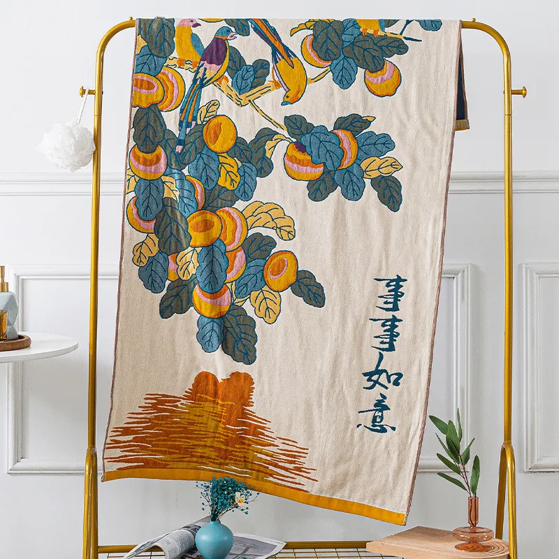 

Large Gauze Turkish Cotton Bath Towels Absorbent Eco-Friendly Beach Towel Bathroom For Home Quick-Drying Not Easy To Shed Hair