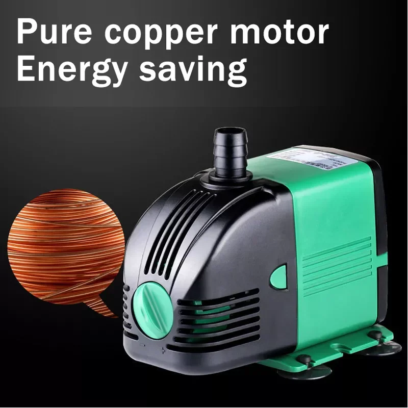 Насос для воды с фильтром и подсветкой для аквариума, пруда или фонтана с мощностью 6W/15W/25W/35W/50W/60W, производительностью от 500 до 3500 л/ч и высокой подъемной способностью, работающий на 220V.