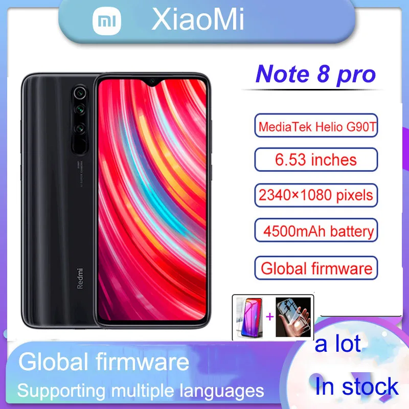 Xiaomi Redmi Note 8 Pro smartphone 6G 128GB ROM battary 4500mA 2340x1080 Pixel