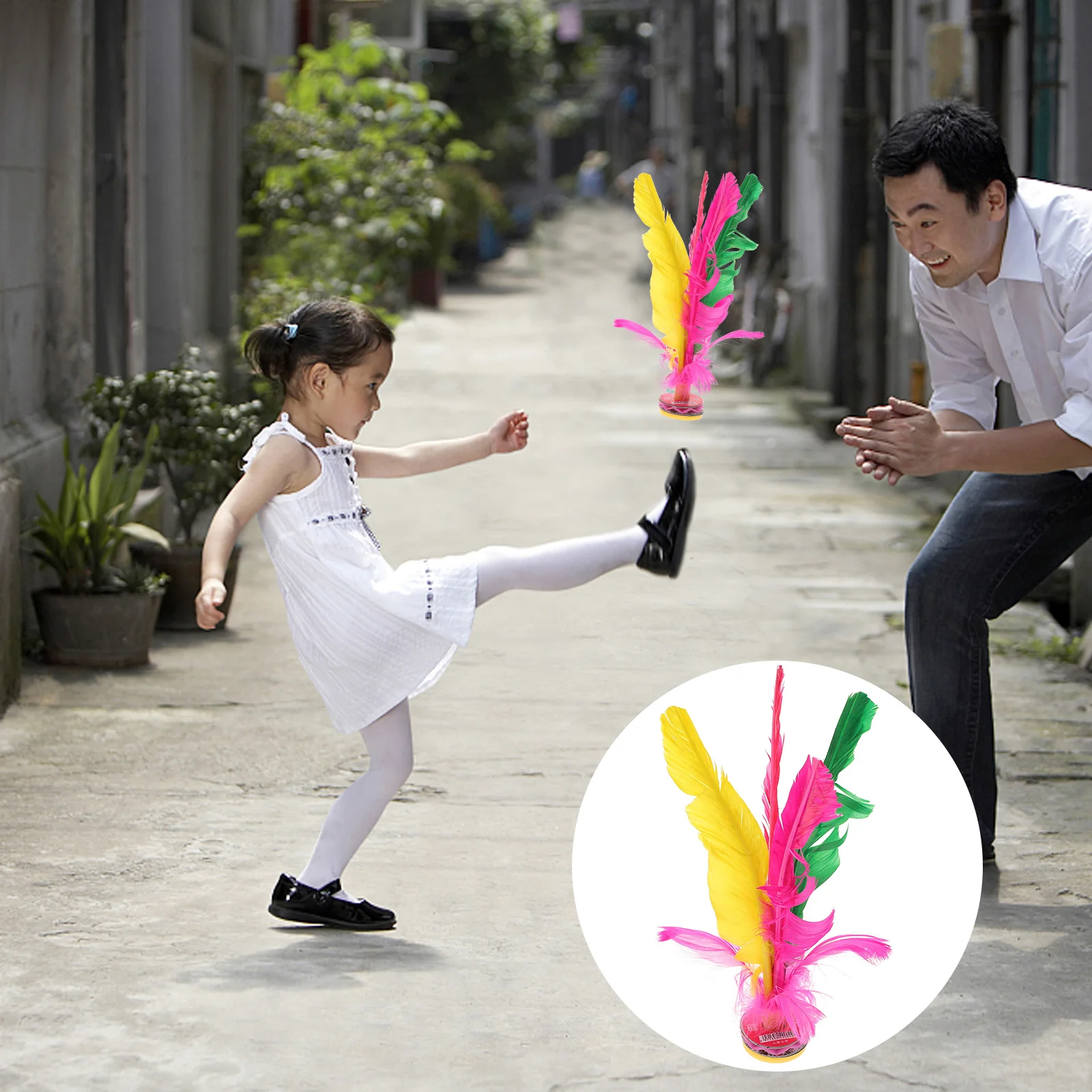 

Воланы китайские для игр, воланы Jianzi, игрушки для ног, спортивные упражнения для ногами, детские цветные традиционные резиновые воланы