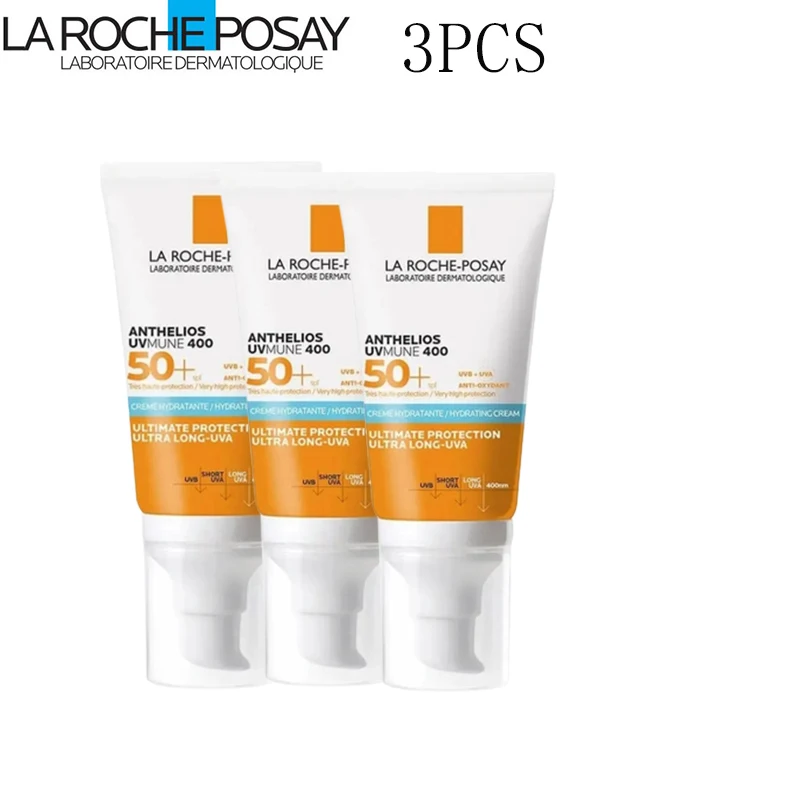 

3PCS La Roche Posay ANTHELIOS SPF 50+ Face and Body Sunscreen Blue Lable Anti Shine Anti Brillance Oil Control for Sensitive Dry