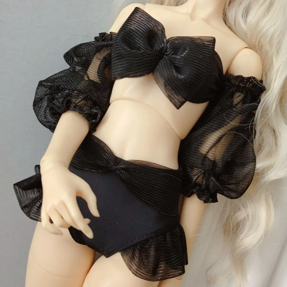 

1/3 Suit Swimsuit 60cm Doll Clothes Split Body Bubble Sleeve Bow Tie Swimsuit Two-piece Set Diy Girl Toys Dress Up Accessories