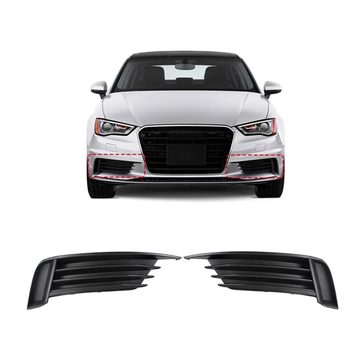 Нижняя решетка переднего бампера крышка противотуманной фары для A3 S3 2013-2017 8 В