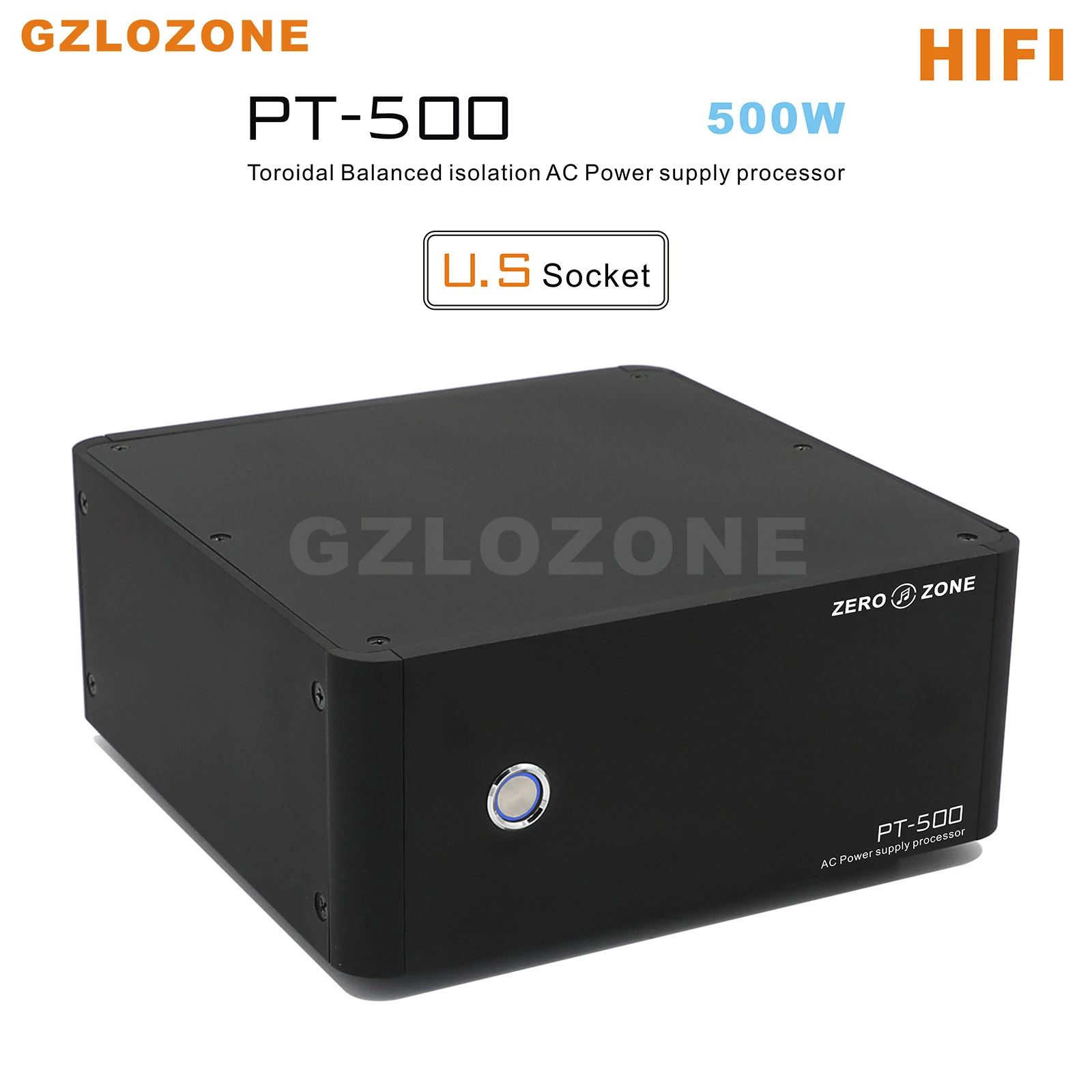 

ZEROZONE USA Socket HIFI PT-500 тороидальный сбалансированный изоляционный трансформатор 500 Вт, процессор питания переменного тока