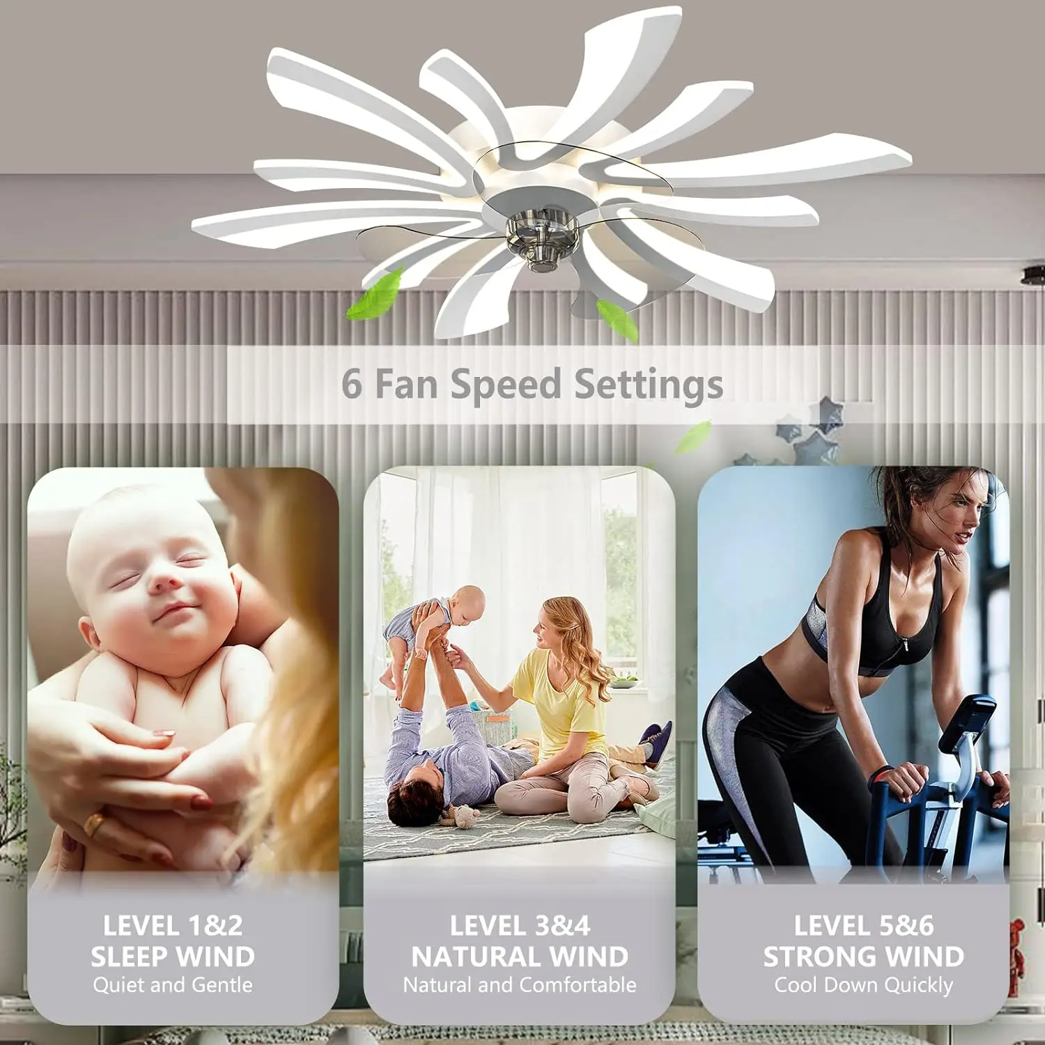 Цветочные потолочные светильники с дистанционным управлением лампа для