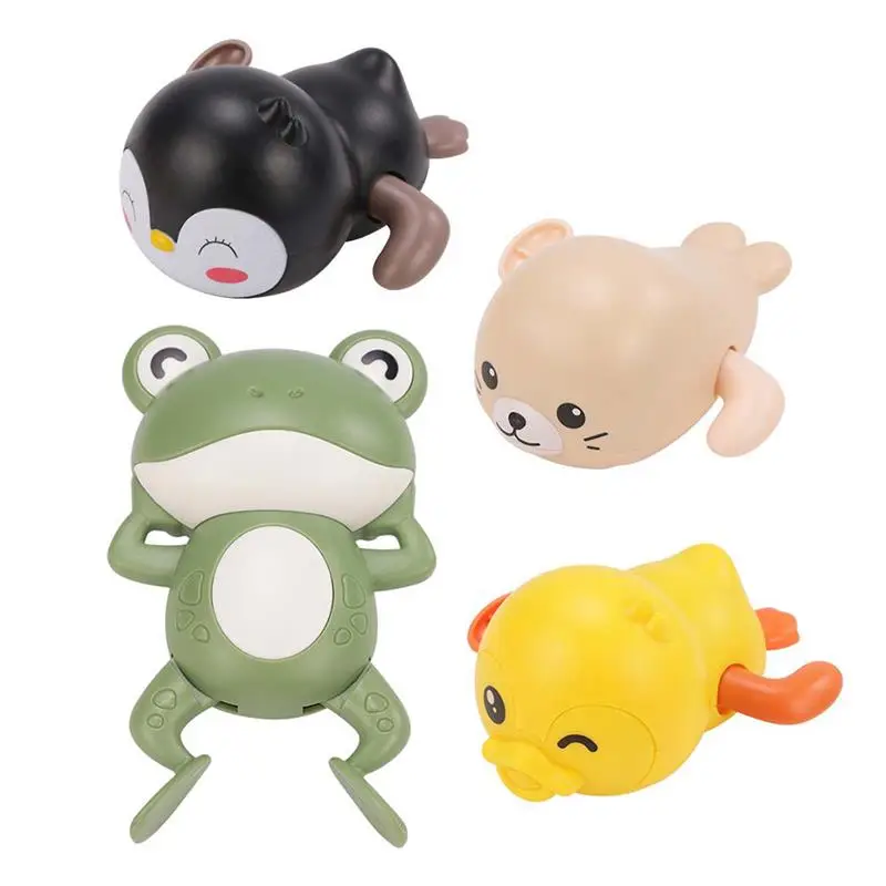 

4pcs Bath Toys Bath Swimming Toys Animal Baby Swimming Wind Up Bathtub Toys