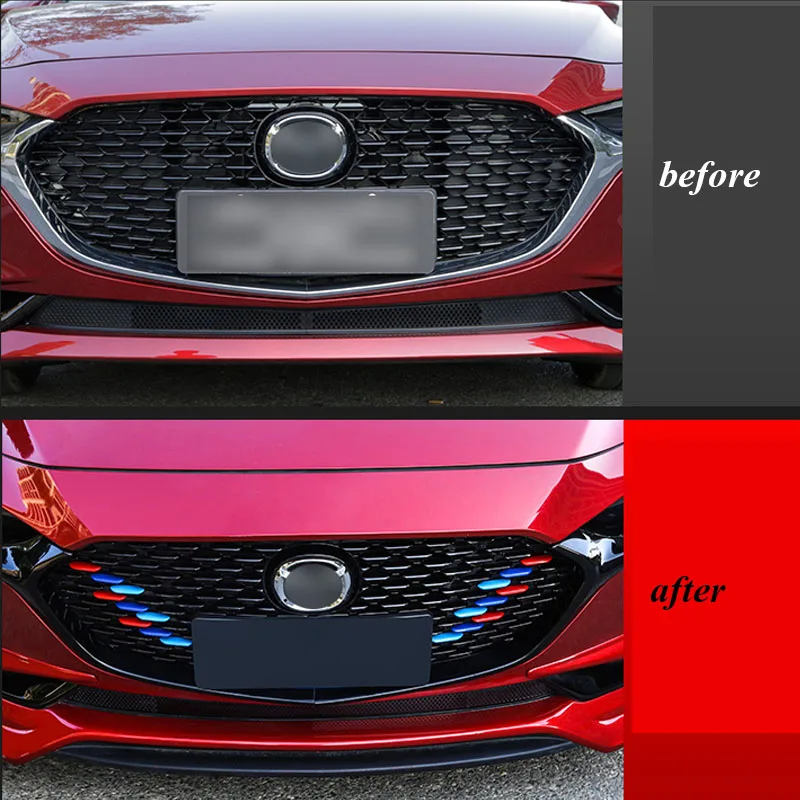 Для Mazda 3 Axela 2019 2020 2021 2022 передняя решетка радиатора отделка украшение крышка