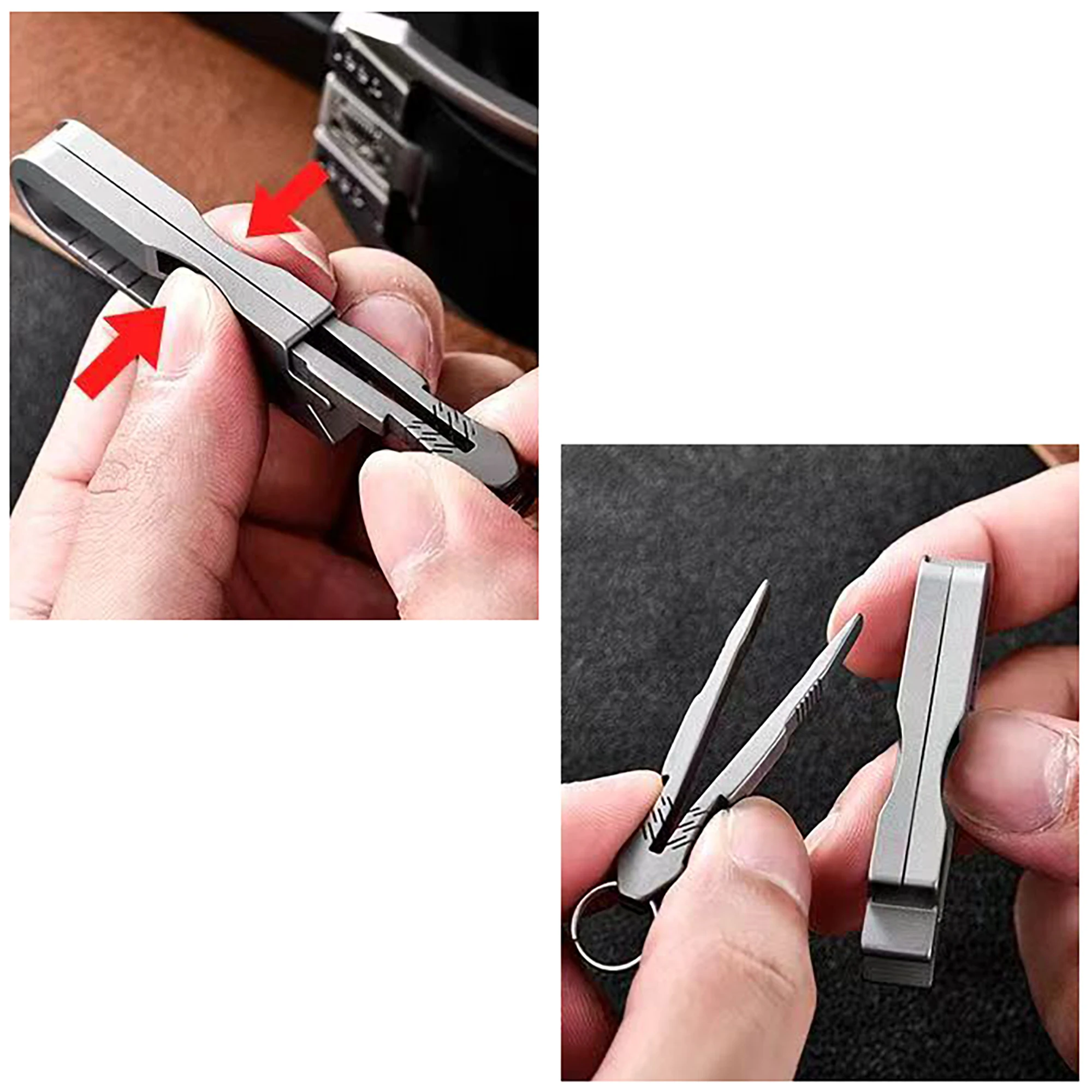 Уникальный Твердый титановый быстросъемный Пинцет TC4 Ti со съемным ремнем брелоки