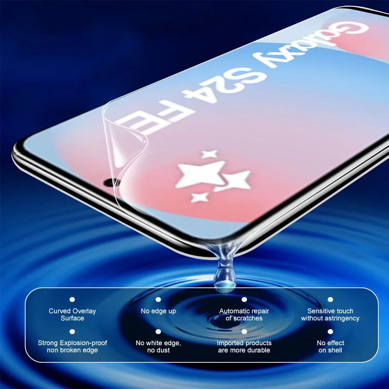 Гидрогелевая пленка 4 в 1 для Samsung Galaxy S24 FE защитные пленки экрана камеры Sumsung S 24 24FE