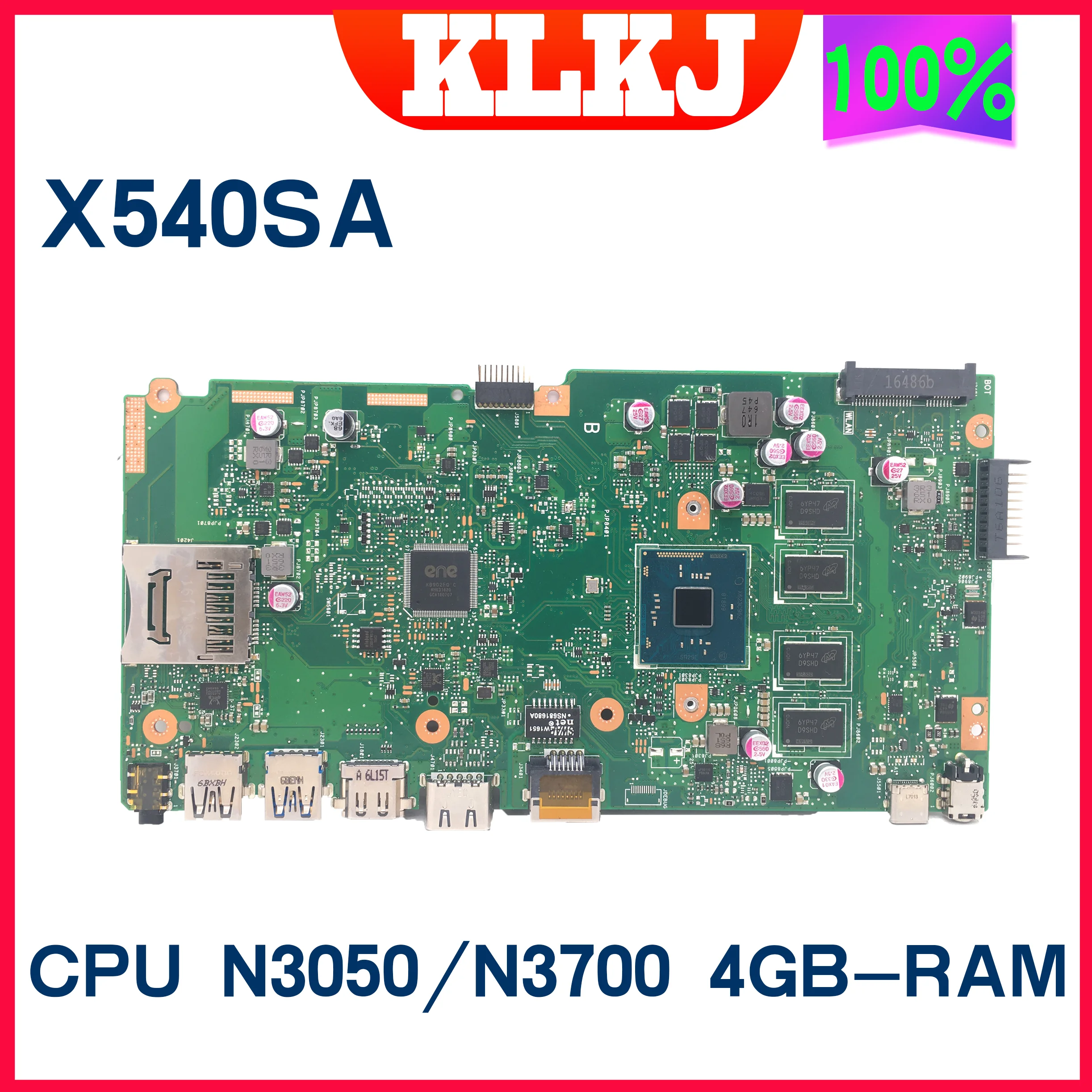 Dinzi Nova X540sa Placa-mãe do Portátil para Asus X540saa X540s X540 com N3700 Cpu 4gb-ram Notebook Mainboard 100% Funcionando Bem Placa-mãe para notebook