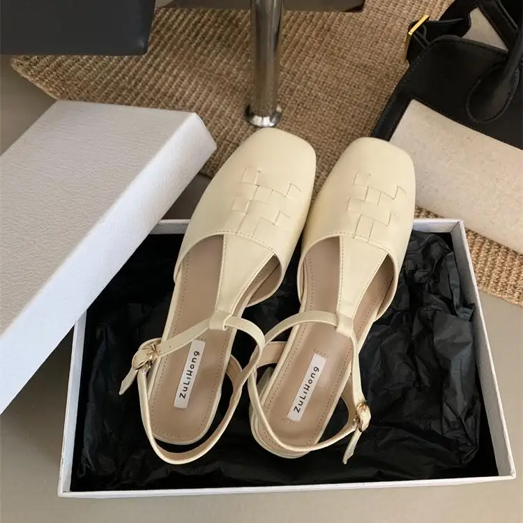 Женская обувь в стиле ретро богемные сандалии лето 2024 мягкие оригинальные