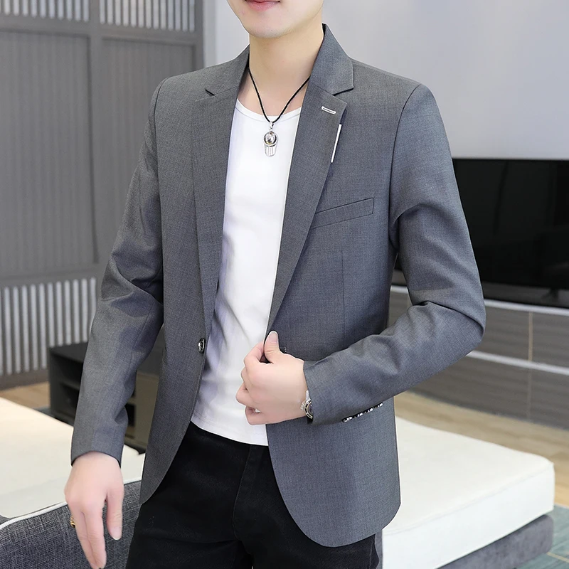 

New High Quality Mens Slim Fit Blazer Business Casual Blazer Suit Jacket Luxury Social Club Outfits Clothers Terno Masculino 4XL