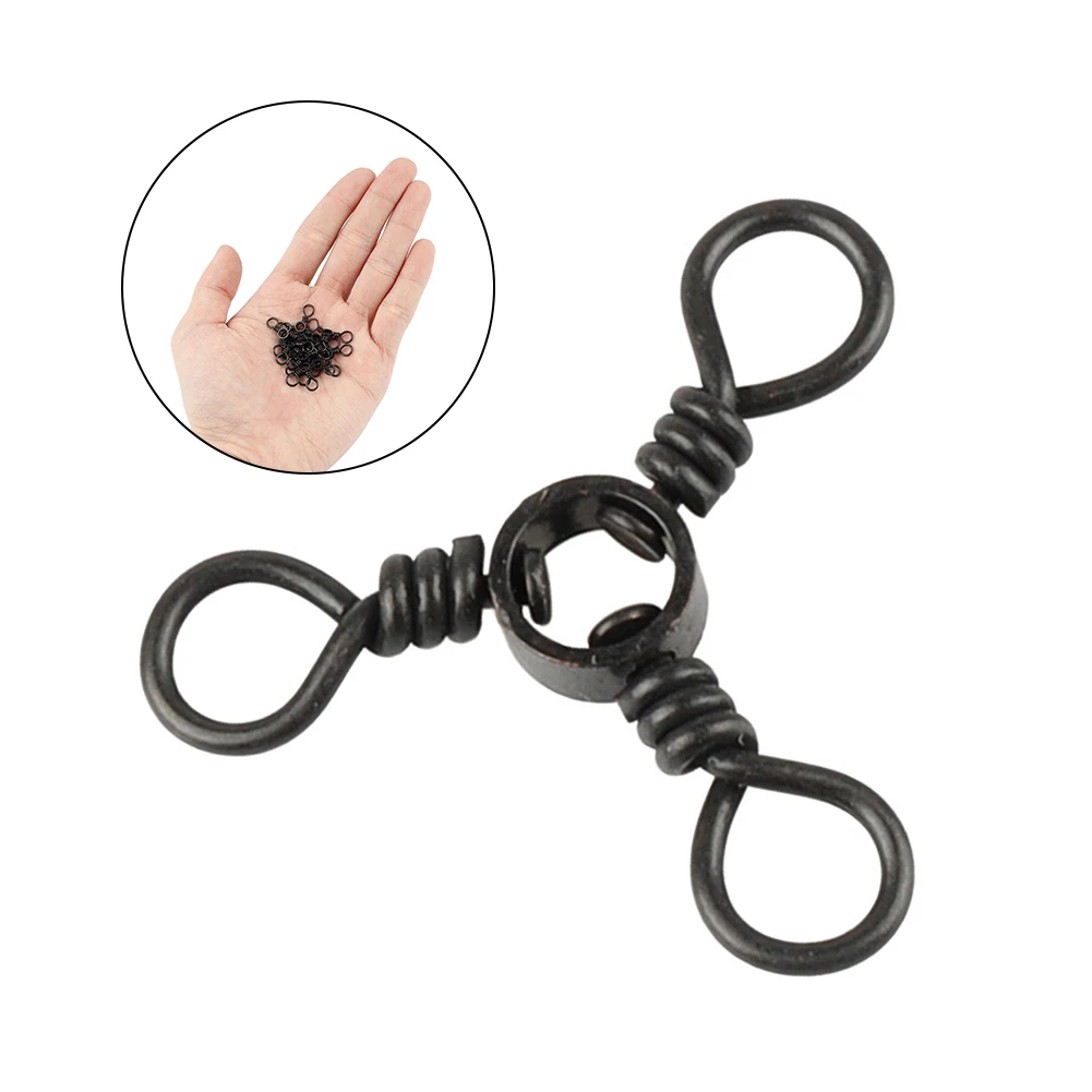 

6/8/10pcs Fishing Three Way Barrel Swivels Cross-Line 8 Rolling Coarse Swivel Iscas Pesca Fishing Gear Tackle Accessories