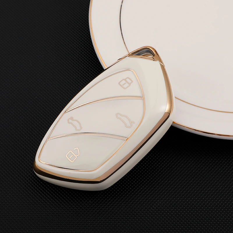 

For Roewe Marvel X Feifan Marvel R 2018 2019 2020 2021 Soft TPU Car Key Case Cover Shell Protector Keychain Auto Accessories