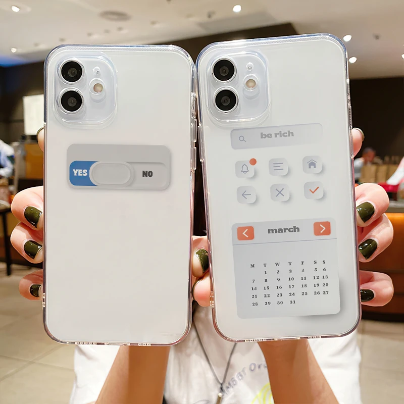 

March Calendar Cases For iPhone13 Pro Max Mini 11 12 Pro Max X XR XS Max SE 2020 8 7 6 6S Plus Button Soft Silicone Cover