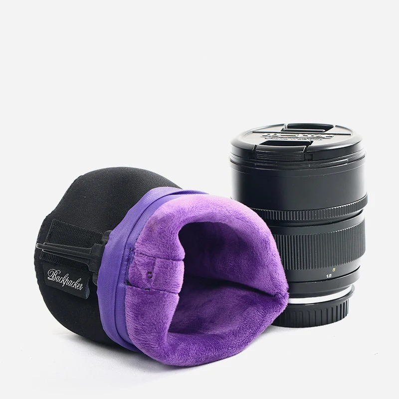 

Deluxe Velvet Waterproof Camera Lens Bag Neoprene Soft Video Case Pouch For Canon Nikon Sony Olympus Sigma Drawstring Pocket