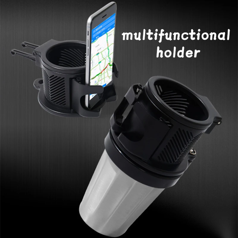 3 In 1 In-car Cup Holders Expander Adapter Space-Saving Adjustable Mobile Phone Bracket Cups Plastic Holder Thermos Accessories