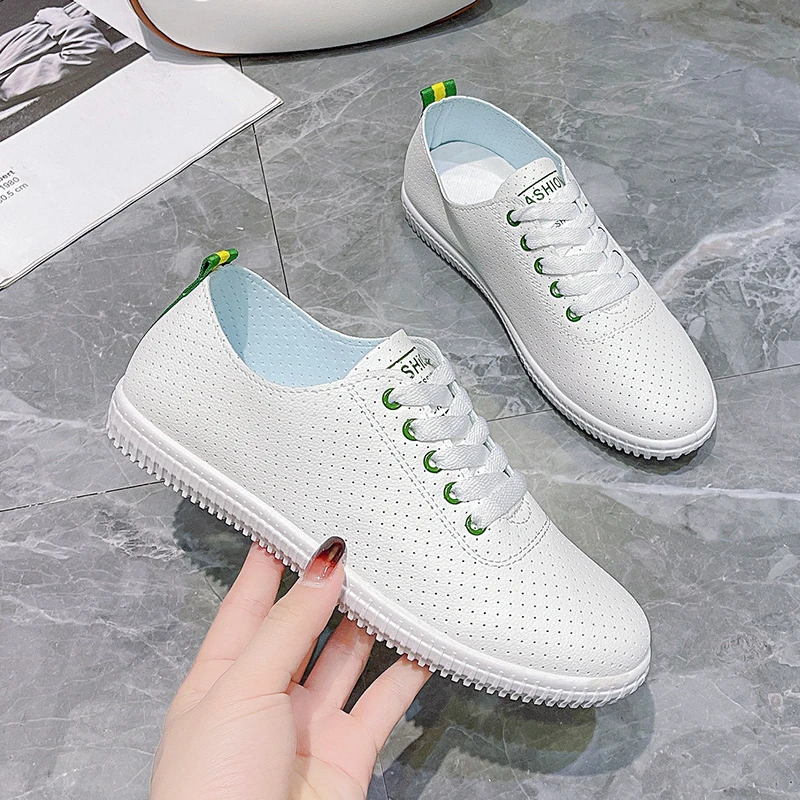 

Women Sneakers White 2022 Spring Fashion Woman Vulcanize Shoes Breathable Flats Solid Color Mesh Shoes Pink Casual Chaussures