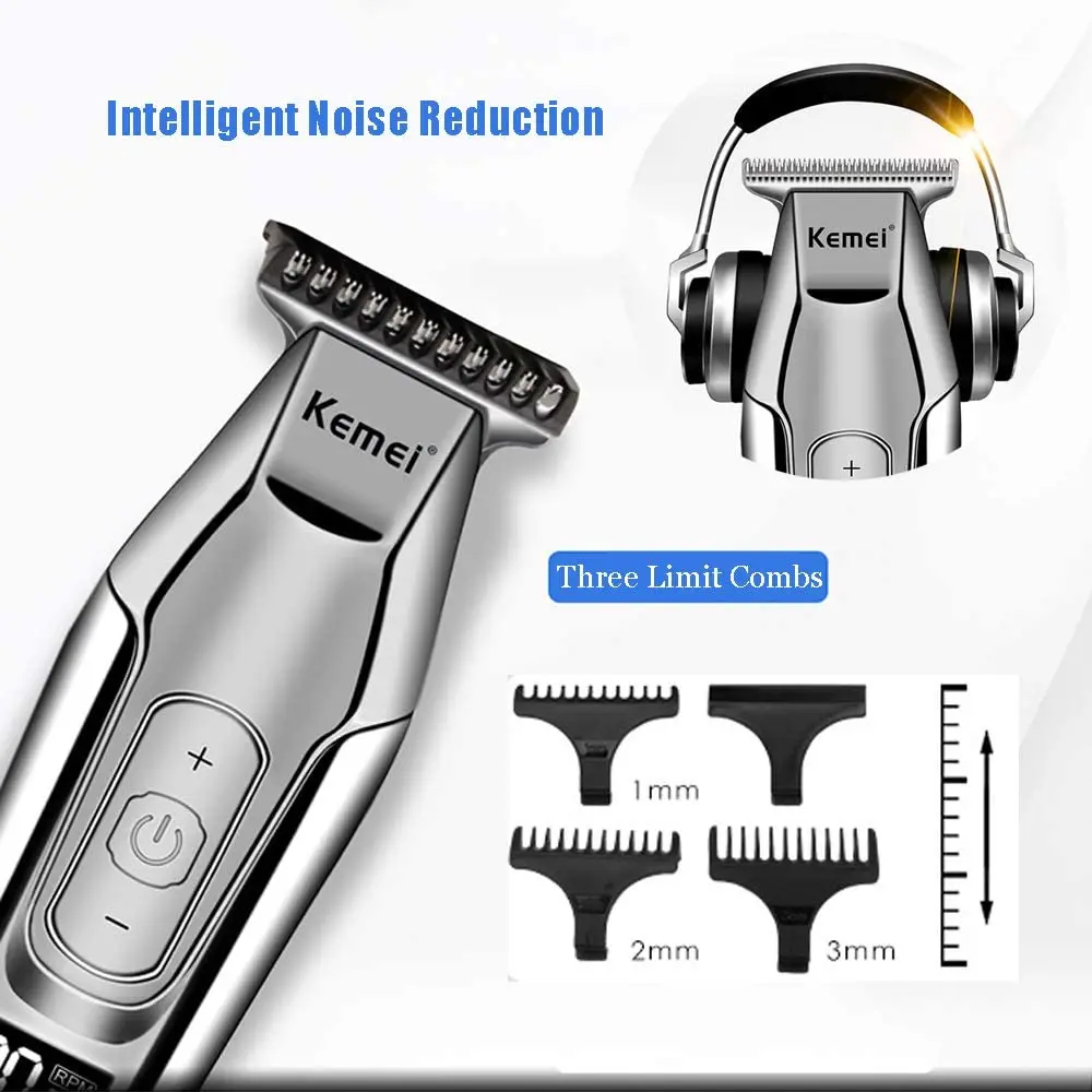 Kemei T blade Hair cutting machine, close to 0 mm haircut, Barber Hair clipper professional, Electric shaver for men images - 6