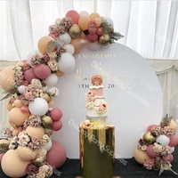 diy retro dusty pink peach balloon garland arch kit gold white balloon for birthday baby shower weddings party decoration suppli