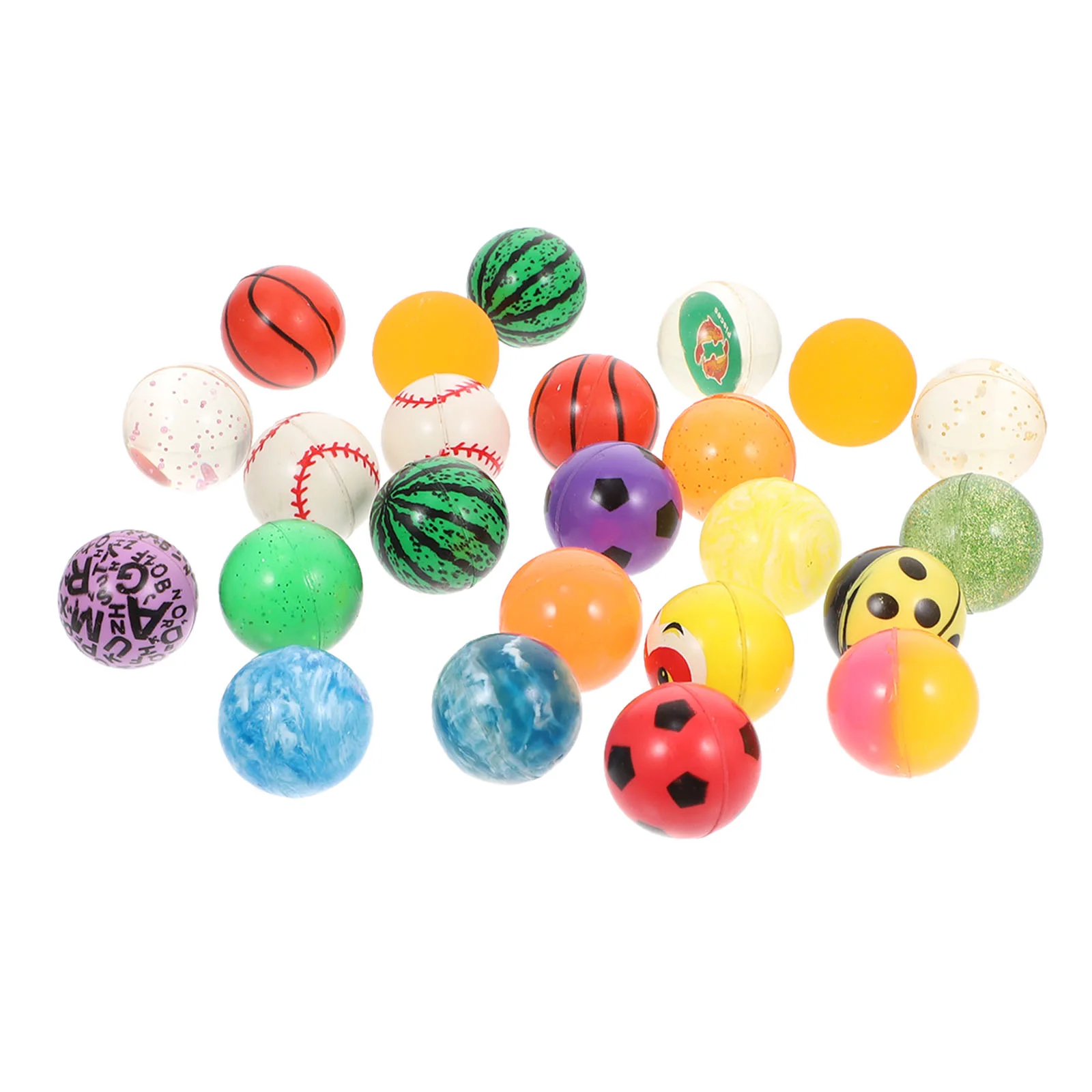 

24Pcs Colored Bouncy Balls Funny Kids Jumping Balls Plaything (Random Style)